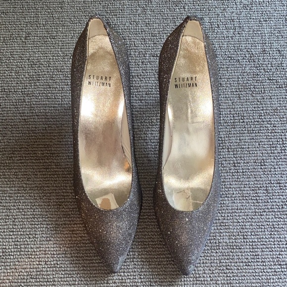 Stuart Weitzman Shoes - Stuart Weitzman Women's Sparkling Gold/Silver Heels sz 9